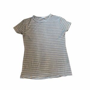 ZARA Trafaluc White Navy Striped Short Sleeve T-Shirt Women’s S